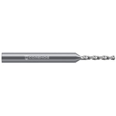 Micro Drill Bit: 0.0225" Dia, 130 deg, Solid Carbide