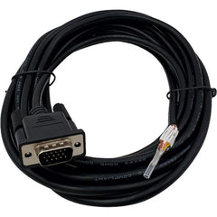 Computer Cable; Cable Type: Data Cable, Computer Cable; Connection Type: Serial Connector; Overall Length (Feet): 15; Overall Length: 15.00; Gender: Male; Color: Black; Gauge: 28; Flexibility: Flexible; End Shape: Straight