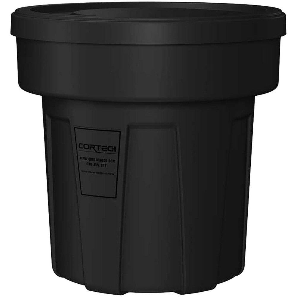 Trash Cans & Recycling Containers; Product Type: Trash Can; Type: Cortech Cobra Trash Can; Container Capacity: 25 Gallons; Container Shape: Round; Lid Type: No Lid; Container Material: Polyethylene; Color: Black; Material: Plastic