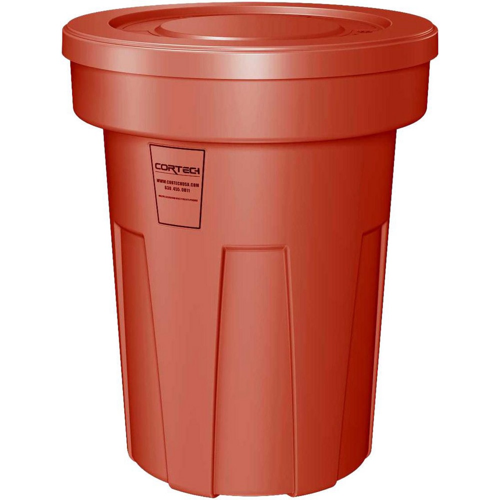 Trash Cans & Recycling Containers; Product Type: Trash Can; Type: Cortech Cobra Trash Can; Container Capacity: 45 Gallons; Container Shape: Round; Lid Type: No Lid; Container Material: Polyethylene; Color: Red; Material: Plastic