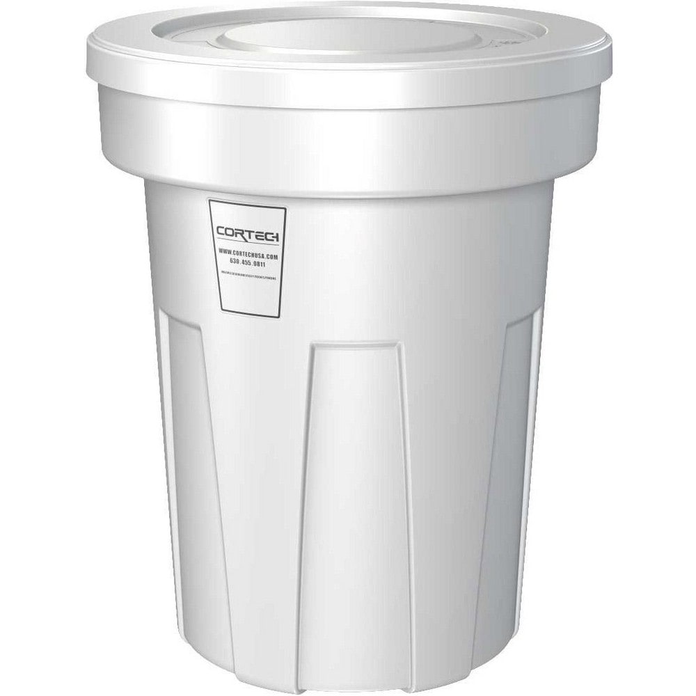 Trash Cans & Recycling Containers; Product Type: Trash Can; Type: Cortech Cobra Trash Can; Container Capacity: 45 Gallons; Container Shape: Round; Lid Type: No Lid; Container Material: Polyethylene; Color: White; Material: Plastic