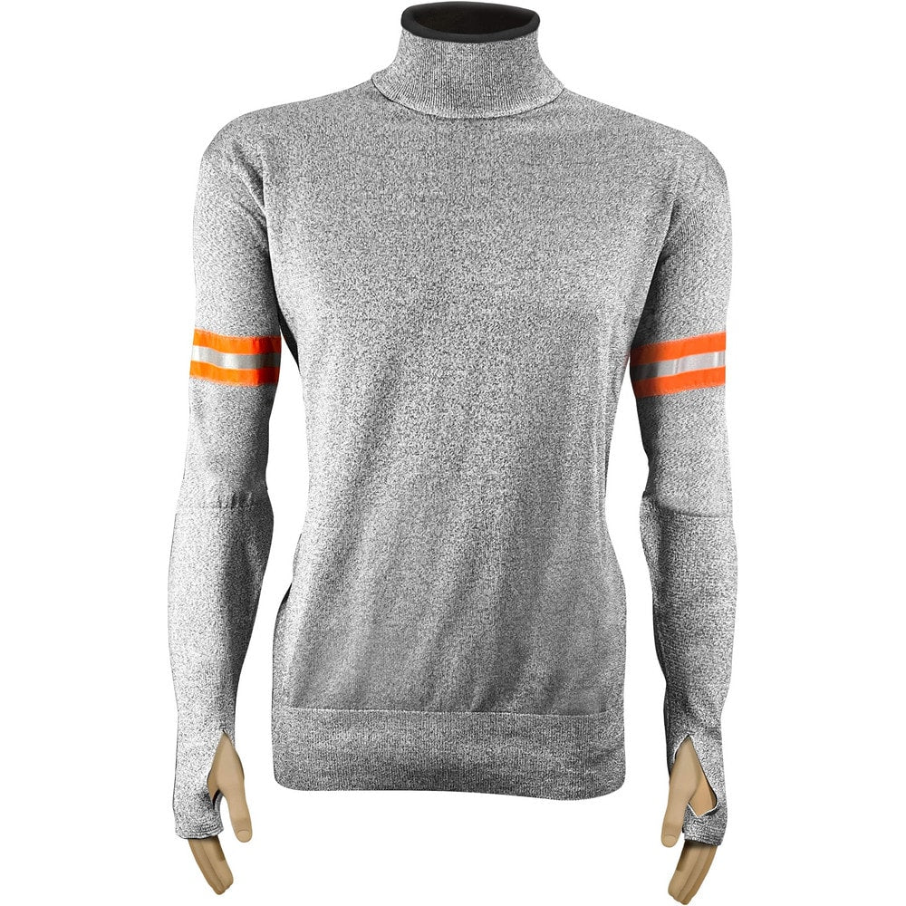 Work Shirt: Cut-Resistant, Long Sleeve, 5X-Large, Olefin, Polyester & Glass, Gray, 0 Pocket