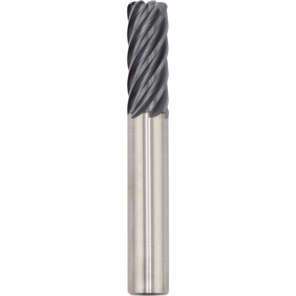 Corner Radius End Mill: 16.00 mm Dia, 40.00 mm LOC, 1.00 mm Radius, 7 Flute, Solid Carbide