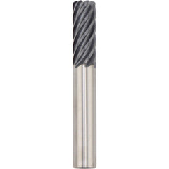 Corner Radius End Mill: 16.00 mm Dia, 40.00 mm LOC, 2.00 mm Radius, 7 Flute, Solid Carbide