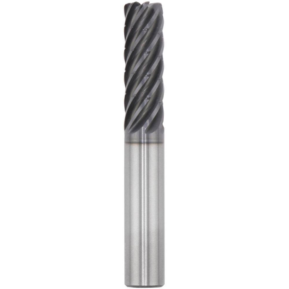 Corner Radius End Mill: 5/8" Dia, 2-1/2" LOC, 0.0300" Radius, 7 Flute, Solid Carbide