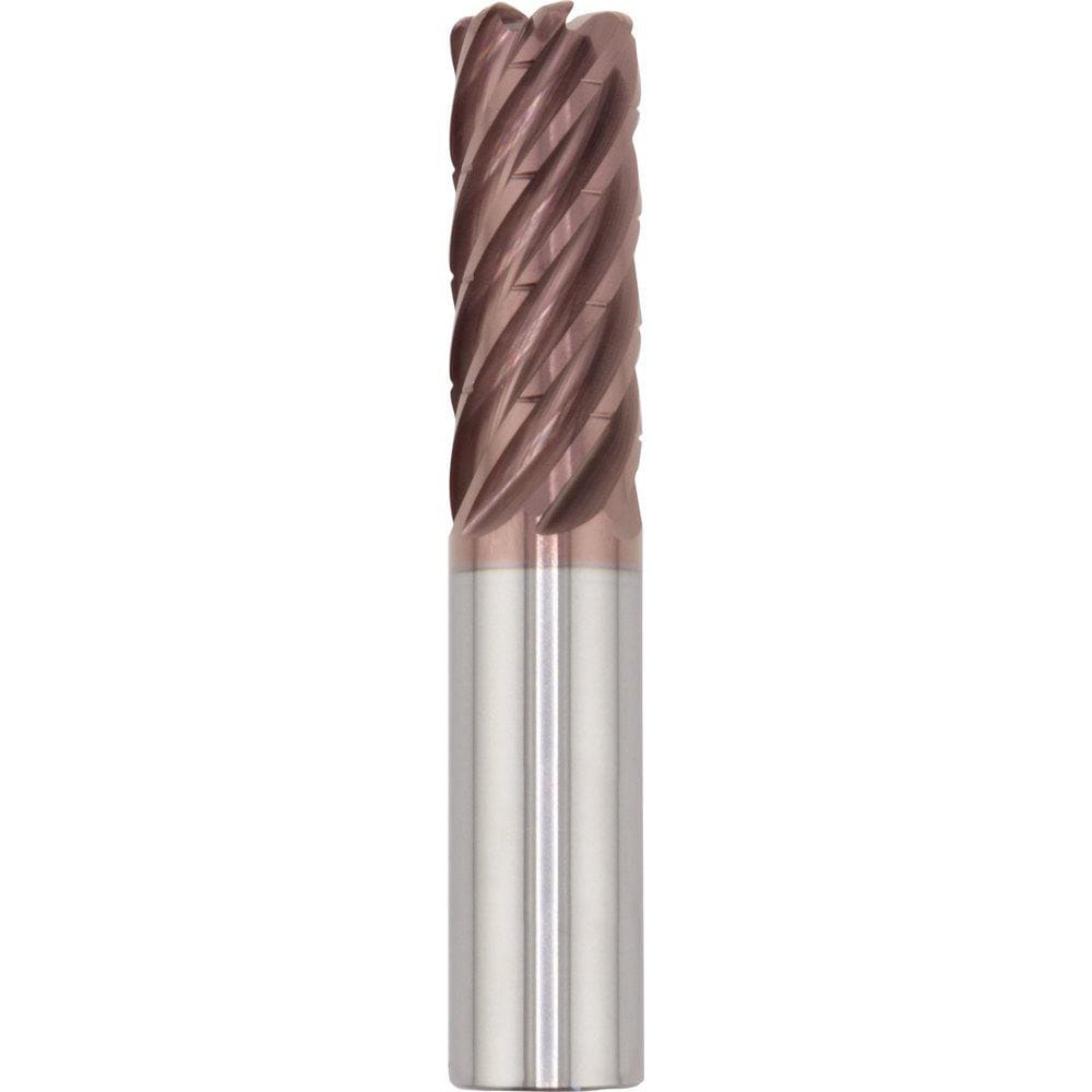 Corner Radius End Mill: 1" Dia, 3" LOC, 0.0600" Radius, 7 Flute, Solid Carbide