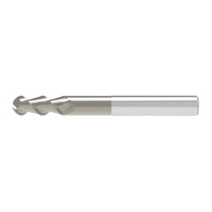 Ball End Mill: 20.00 mm Dia, 52.00 mm LOC, 2 Flute, Solid Carbide