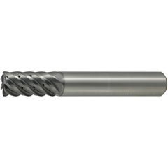 Corner Radius End Mill: 10 mm Dia, 22.00 mm LOC, 1.00 mm Radius, 6 Flute, Solid Carbide