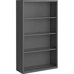 Bookcases; Overall Height: 60; Overall Width: 36; Overall Depth: 13; Material: Steel; Color: Espresso; Shelf Weight Capacity: 160