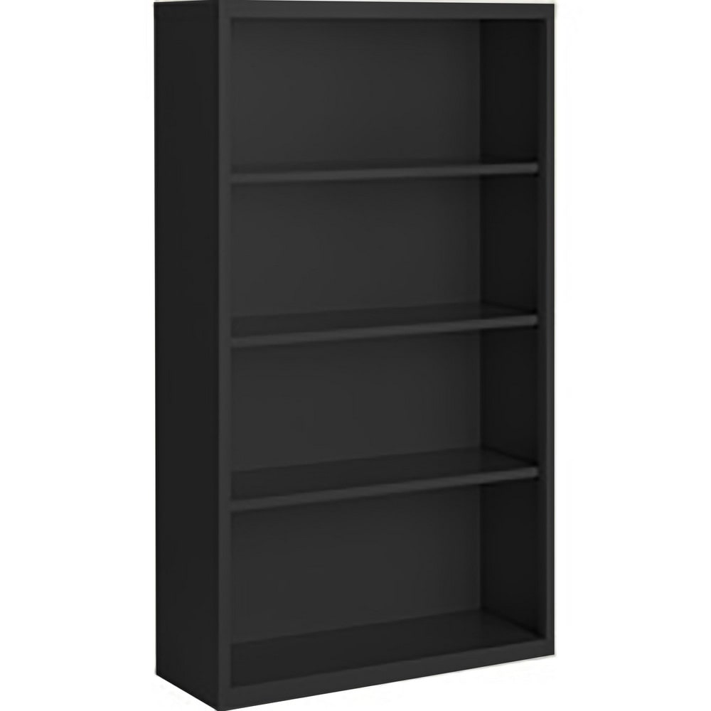 Bookcases; Overall Height: 52; Overall Width: 36; Overall Depth: 13; Material: Steel; Color: Black; Shelf Weight Capacity: 160