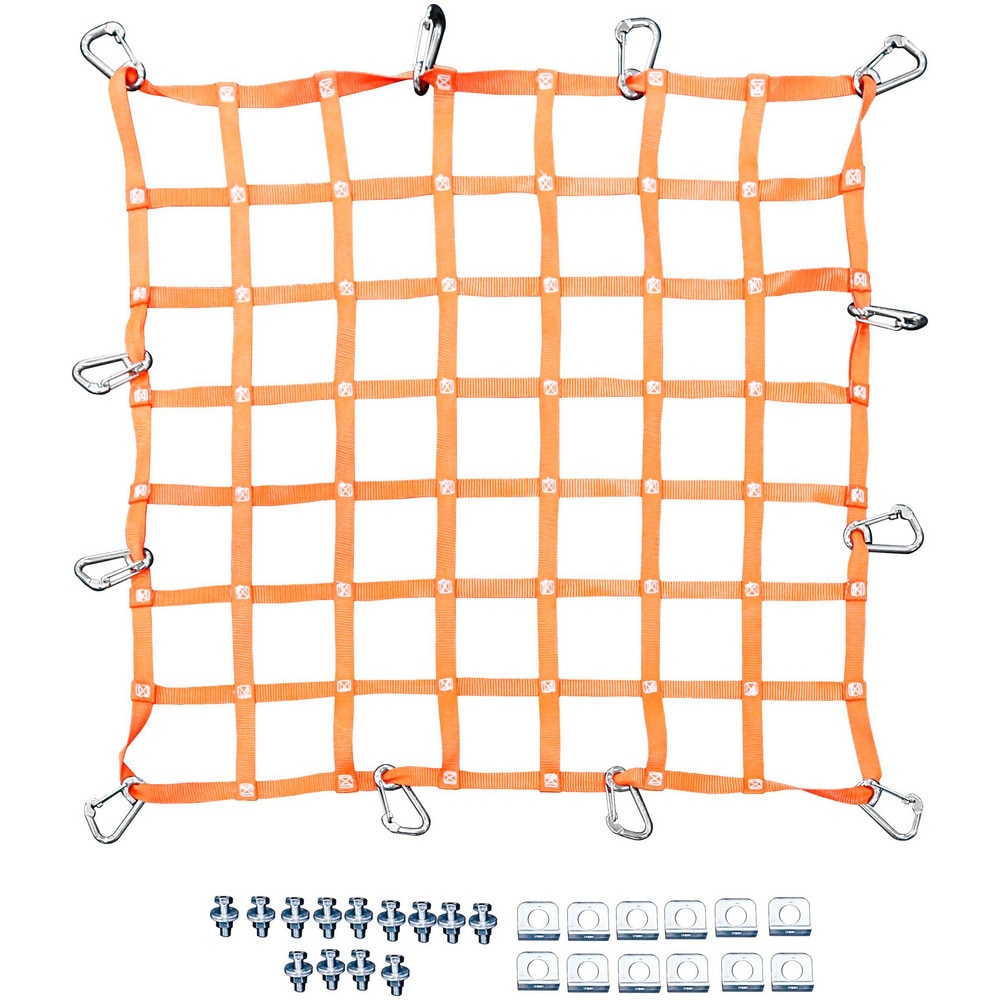 Netting Solutions; Type: Hatch & Confined Safety Net; Width (Feet): 6.00; Mesh Size (Inch): 72 x 72; Color: High Vis Orange