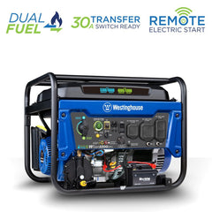 Portable Power Generators; Fuel Type: Gasoline, Propane; Starting Method: Electric Start, Recoil, Remote Start; Running Watts: 5.3; Wattage (kW): 6.6; Starting Watts: 6600 W; Run Time Half Load: 11