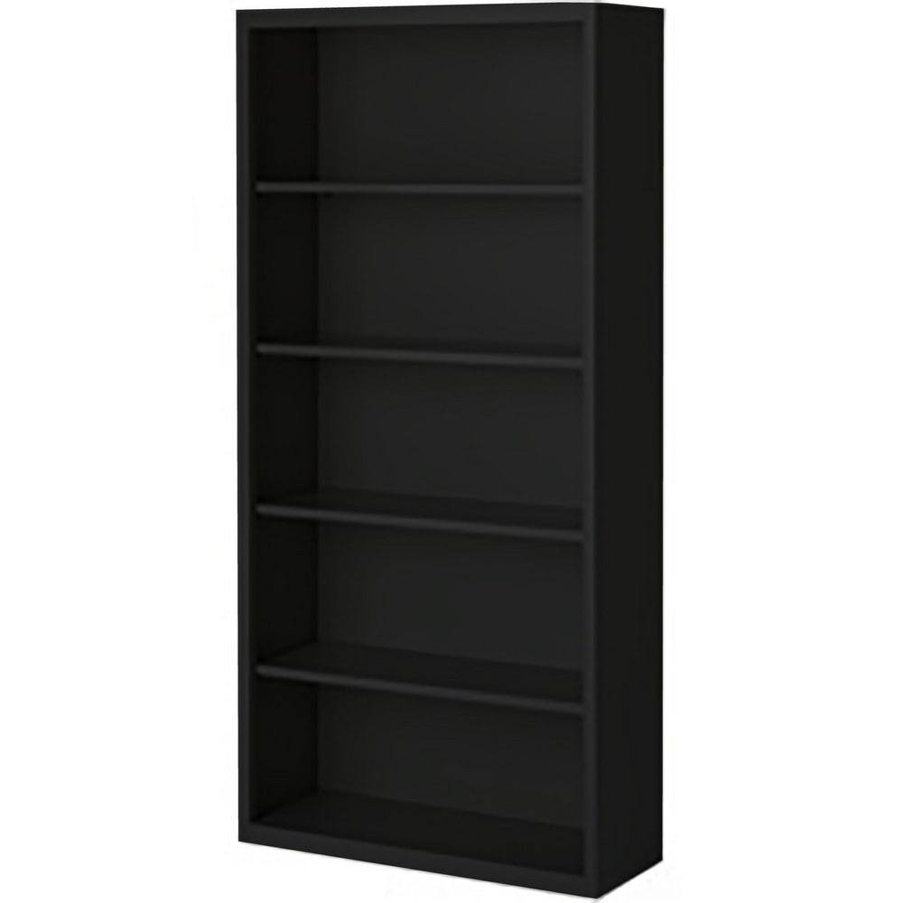 Bookcases; Overall Height: 72; Overall Width: 36; Overall Depth: 18; Material: Steel; Color: Black; Shelf Weight Capacity: 160