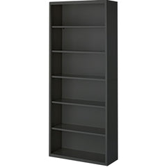 Bookcases; Overall Height: 84; Overall Width: 36; Overall Depth: 13; Material: Steel; Color: Dove Gray; Shelf Weight Capacity: 160