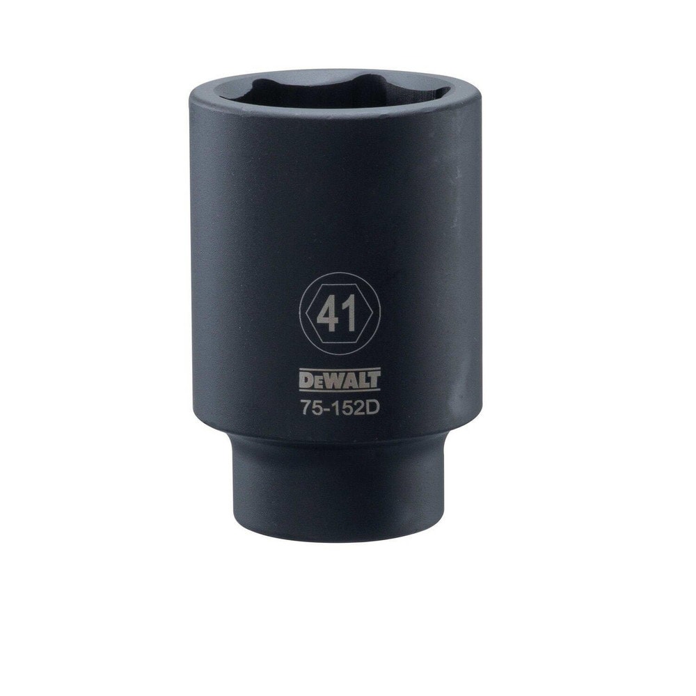 Impact Socket: 3/4" Drive, 41 mm Socket, Hex Drive