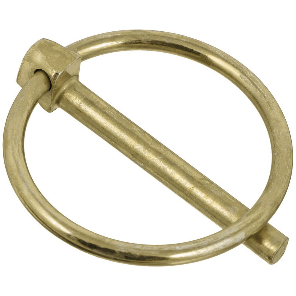 Lynch Pins; Pin Diameter: 0.1880; Usable Length: 1; Overall Length: 1.25; Pin Material: Carbon Steel; Pin Finish: Zinc Yellow; Shaft Length: 1.25; Ring Material: Carbon Steel; Ring Finish: Zinc Yellow