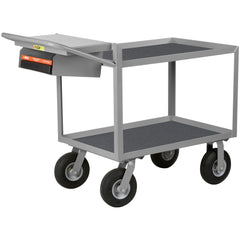 Instrument Utility Cart: 52" Long, 24" Wide, Steel, 1200 lb Capacity, Gray