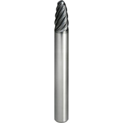 Barrel Cutter End Mills; End Type: Circle Segment Oval Form; Material: Carbide; Taper Angle Per Side: 75.00; Small End Diameter (mm): 10.00; Shank Diameter (mm): 10.0000; Length of Cut (mm): 22.0000; Helix Angle: 40.00