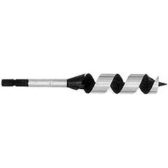 Auger & Utility Drill Bits; Shank Diameter: 0.4331; Shank Type: Hex; Tool Material: Carbon Steel; Coating: Bright/Uncoated; Twist Length: 4 in