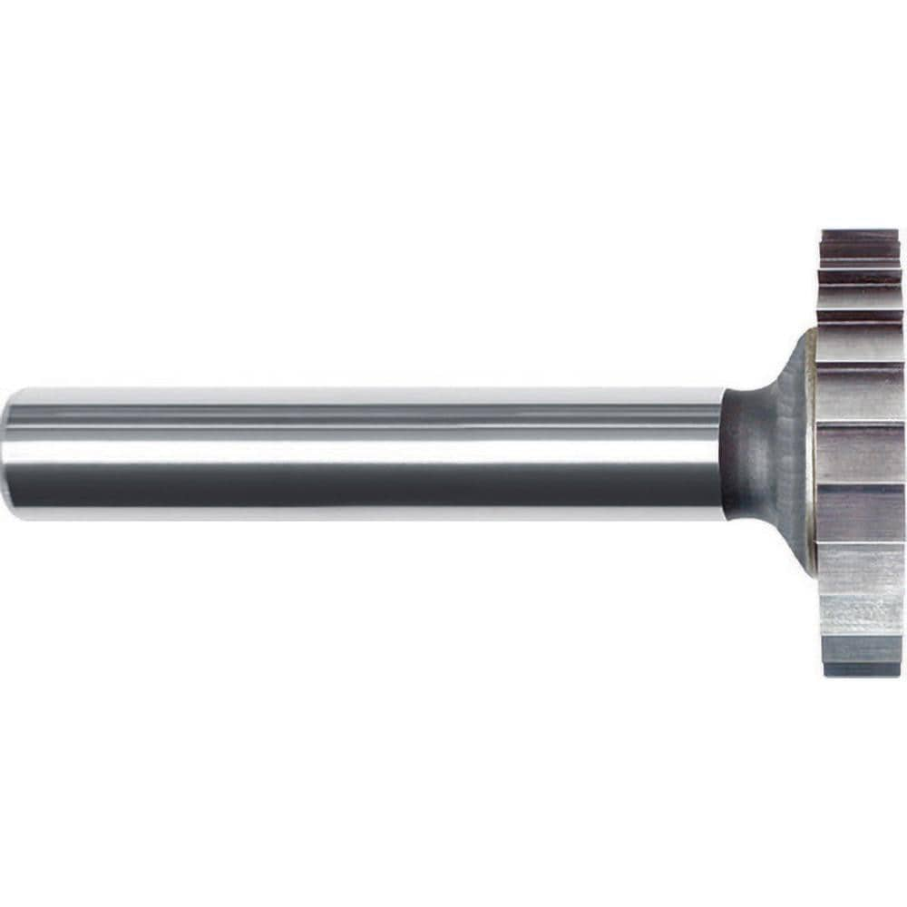 Woodruff Keyseat Cutter: 2-1/4" Cut Dia, 3/32" Cut Width, 3/4" Shank Dia, Straight Tooth