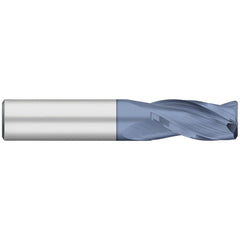 Corner Radius End Mill: 1/4" Dia, 3/4" LOC, 0.0300" Radius, 3 Flute, Solid Carbide