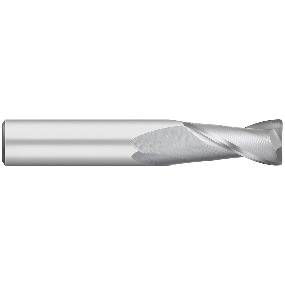 Corner Radius End Mill: 1/4" Dia, 1-1/2" LOC, 0.0600" Radius, 2 Flute, Solid Carbide