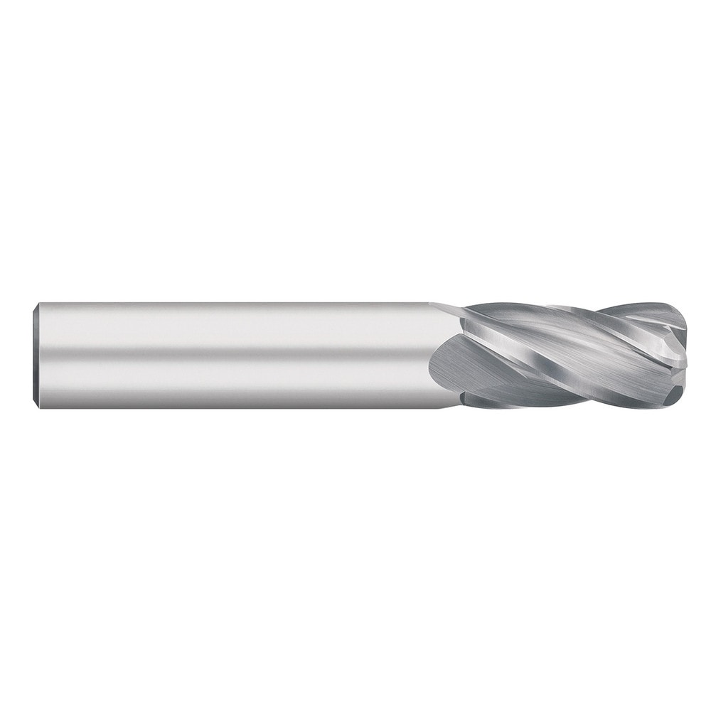 Corner Radius End Mill: 3/16" Dia, 5/8" LOC, 0.0300" Radius, 4 Flute, Solid Carbide