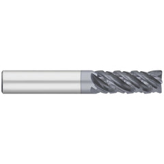 Corner Radius End Mill: 1" Dia, 2" LOC, 0.1900" Radius, 5 Flute, Solid Carbide