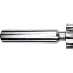 Woodruff Keyseat Cutter: 1-1/4" Cut Dia, 5/16" Cut Width, 1/2" Shank Dia, Staggered Tooth