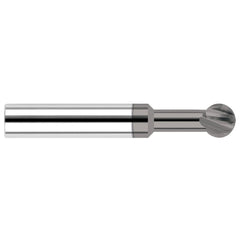 Undercutting End Mills; Mill Diameter (Decimal Inch): 0.1250; Mill Diameter (Inch): 1/8; Length Of Cut (Decimal Inch - 4 Decimals): 0.1070; Overall Length (Inch): 1-1/2; Radius: 0.0625; Number Of Flutes: 4; Neck Length (Decimal Inch): 0.5000; Neck Diamete