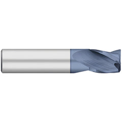 Corner Radius End Mill: 1/4" Dia, 1/2" LOC, 0.0100" Radius, 3 Flute, Solid Carbide