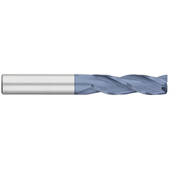 Corner Radius End Mill: 1/4" Dia, 1" LOC, 0.50 mm Radius, 3 Flute, Solid Carbide