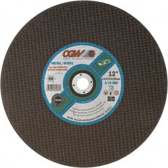 Cutoff Wheel: Type 1 (01/41), 12" Dia, 5/32" Thick, Aluminum Oxide