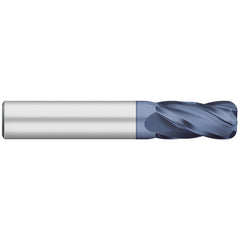 Corner Radius End Mill: 5/16" Dia, 1/2" LOC, 0.50 mm Radius, 4 Flute, Solid Carbide