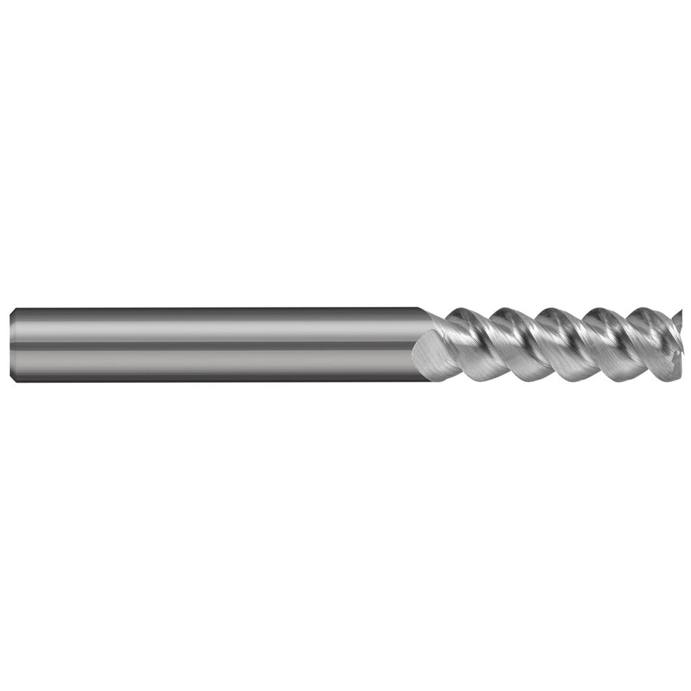 Square End Mill: 1/16" Dia, 3 Flute, Solid Carbide