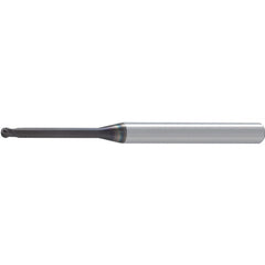 Ball End Mill: 5.00 mm Dia, 3.80 mm LOC, 2 Flute, Solid Carbide