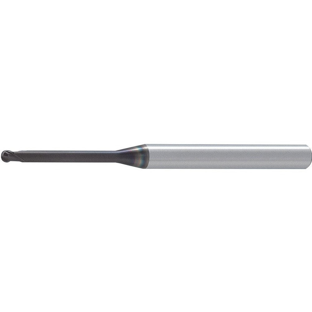 Ball End Mill: 6.00 mm Dia, 6.00 mm LOC, 2 Flute, Solid Carbide