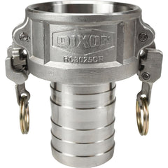 Suction & Discharge Hose Couplings; Type: Type C Coupler; Coupling Type: Cam & Groove; Coupling Descriptor: EZ Boss-Lock Coupler x Hose Shank; Material: Stainless Steel; Coupler Size (Fractional Inch): 1; Thread Size: Non-Threaded; Hose Size: 1