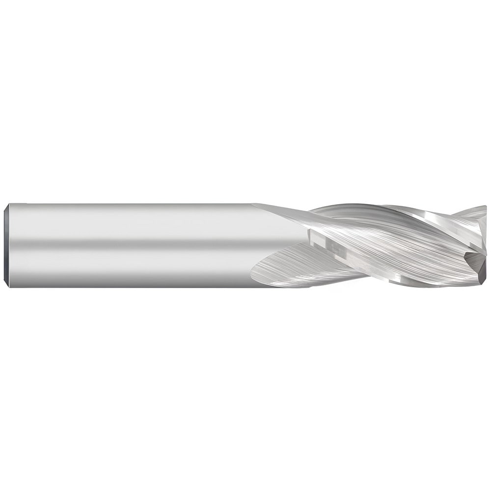 Corner Radius End Mill: 5/16" Dia, 13/16" LOC, 0.50 mm Radius, 3 Flute, Solid Carbide