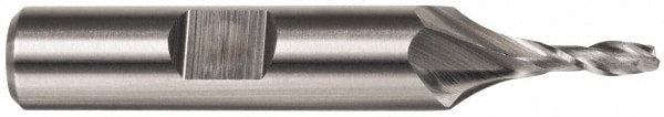 Square End Mill: 2" Dia, 1-5/8" LOC, 2 Flute, High Speed Steel