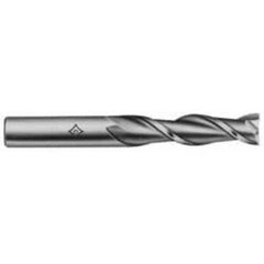 Square End Mill: 7/8" Dia, 3-1/2" LOC, 2 Flute, High Speed Steel