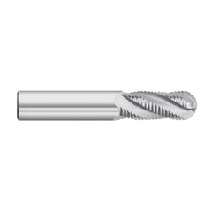 Roughing End Mill: 3/4" Dia, 4 Flute, Fine Pitch, Single End, Solid Carbide