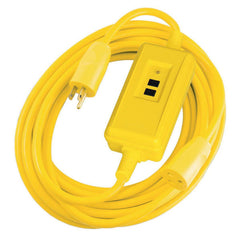 Power Protection Products, GFCI Linecords, Commercial, Auto Set, 15A 120V AC, 5-15R, 25' Cord Length, 4- 6 mA Trip Level, Yellow