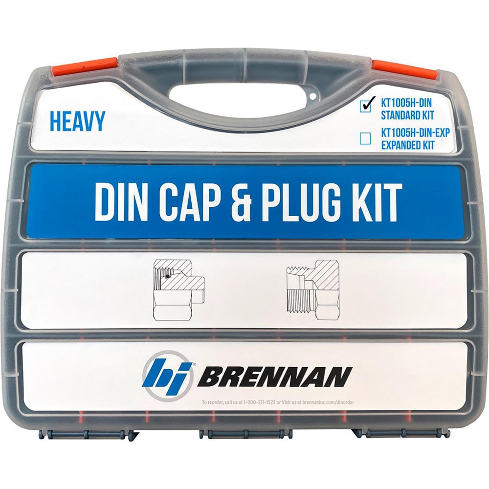 DIN CAP&PLUG HEAVY SER STL KIT