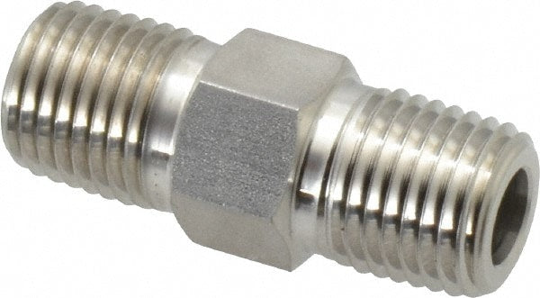 1/4" 316 Stainless Steel Pipe Hex Nipple