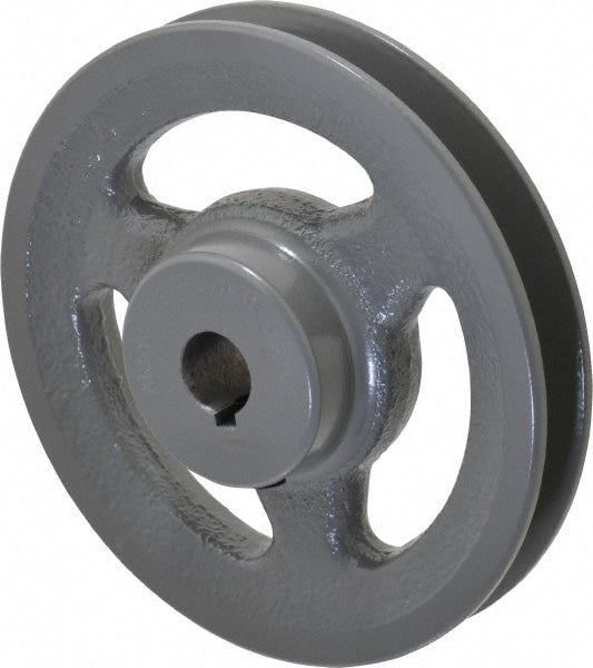 5/8" Bore Diam, 4.95" OD, Finished Bore Single Groove Sheave