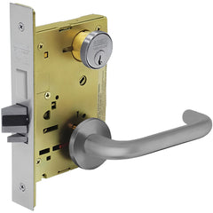 Lever Locksets; Lockset Type: Grade 1 Exit/Dormitory Mortise Lock; Key Type: Keyed Different; Back Set: 2-3/4; Cylinder Type: Conventional; Material: Cold Rolled Steel; Door Thickness: 1-3/4; Finish: Satin Chrome