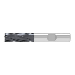 Corner Chamfer End Mill: 9.00 mm Dia, 22.00 mm LOC, 4 Flute, 0.60 mm Chamfer Width, Solid Carbide