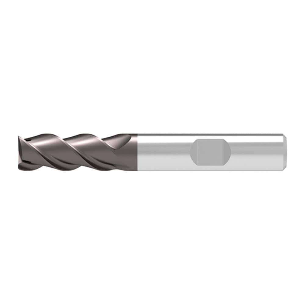 Corner Chamfer End Mill: 12.00 mm Dia, 26.00 mm LOC, 3 Flute, 0.15 mm Chamfer Width, Solid Carbide