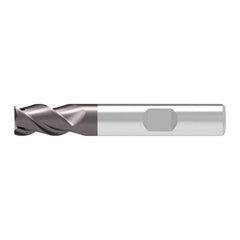 Corner Chamfer End Mill: 16.00 mm Dia, 22.00 mm LOC, 3 Flute, 0.15 mm Chamfer Width, Solid Carbide